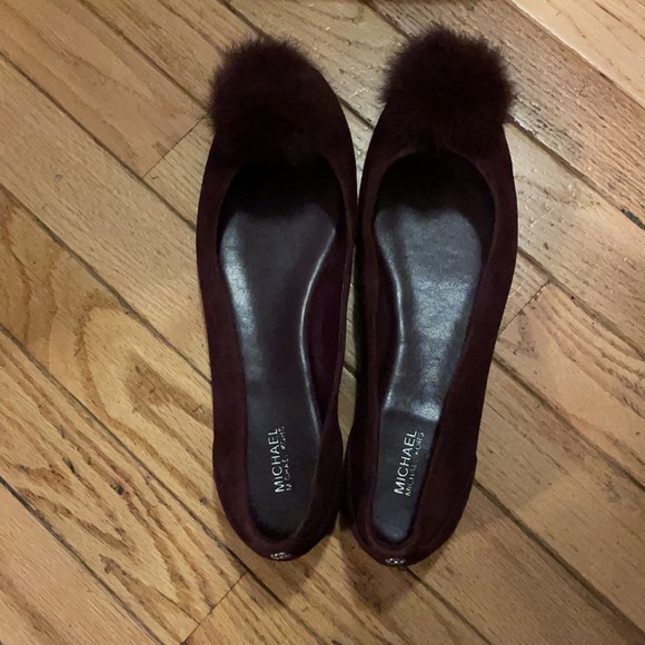 MICHAEL Michael Kors in box sz9 Remi Ballet Suede Fur DAMSON 40F7REFP1S like new - Picture 6 of 12